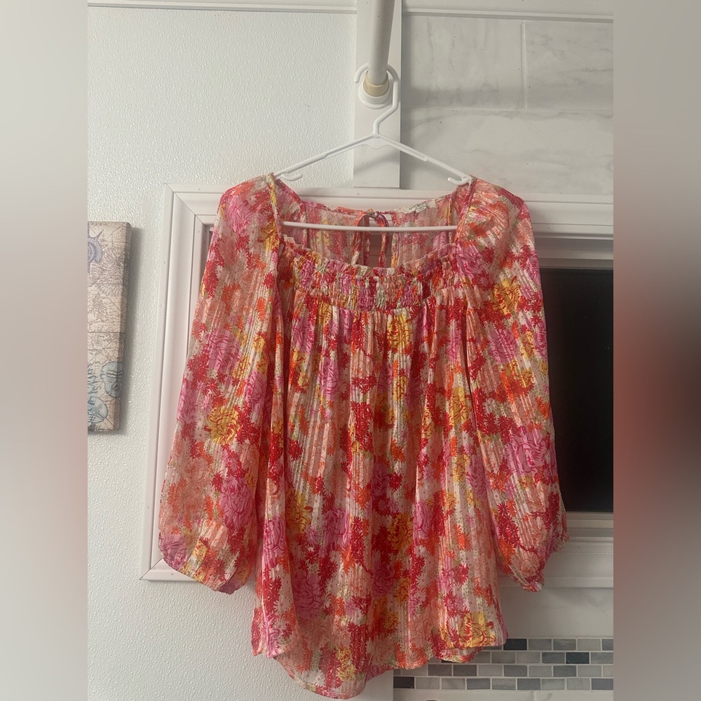 Umgee Chic Floral Blouse